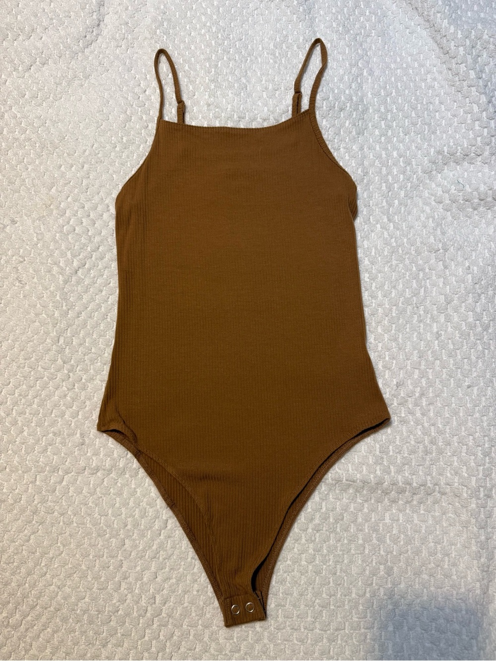 wild fable Brown Ribbed Bodysuit